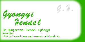 gyongyi hendel business card